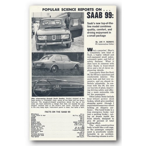 1969   Saab 99   (US-English)