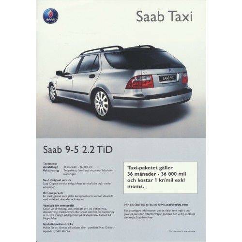 2003   Saab 9-5 2.2 TiD Taxi   (Swedish)