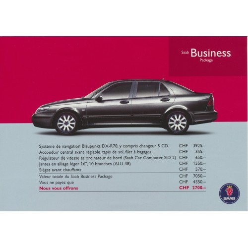 2003   Saab 9-5 Business Package + Premium Business Package   (B-French)